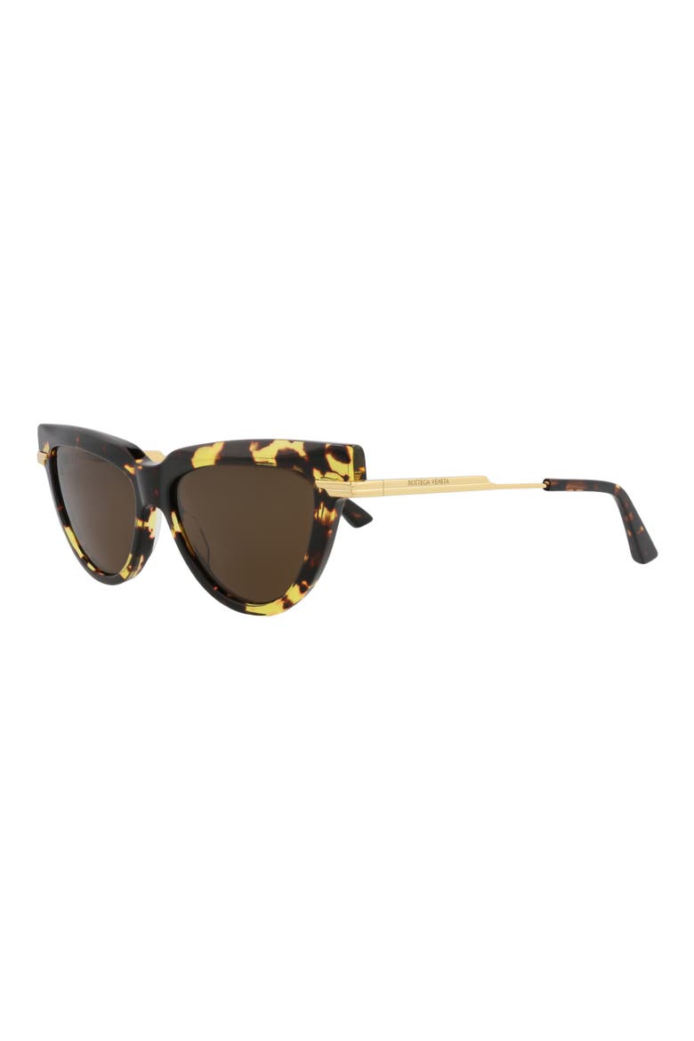 54mm Cat Eye Sunglasses, Alternate, color, HAVANA GOLD BROWN