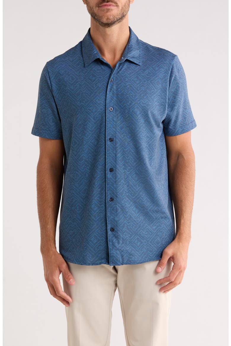 Featherweight Night Button-Up Shirt, Main, color, MOOD INDIGO/VINTAGE