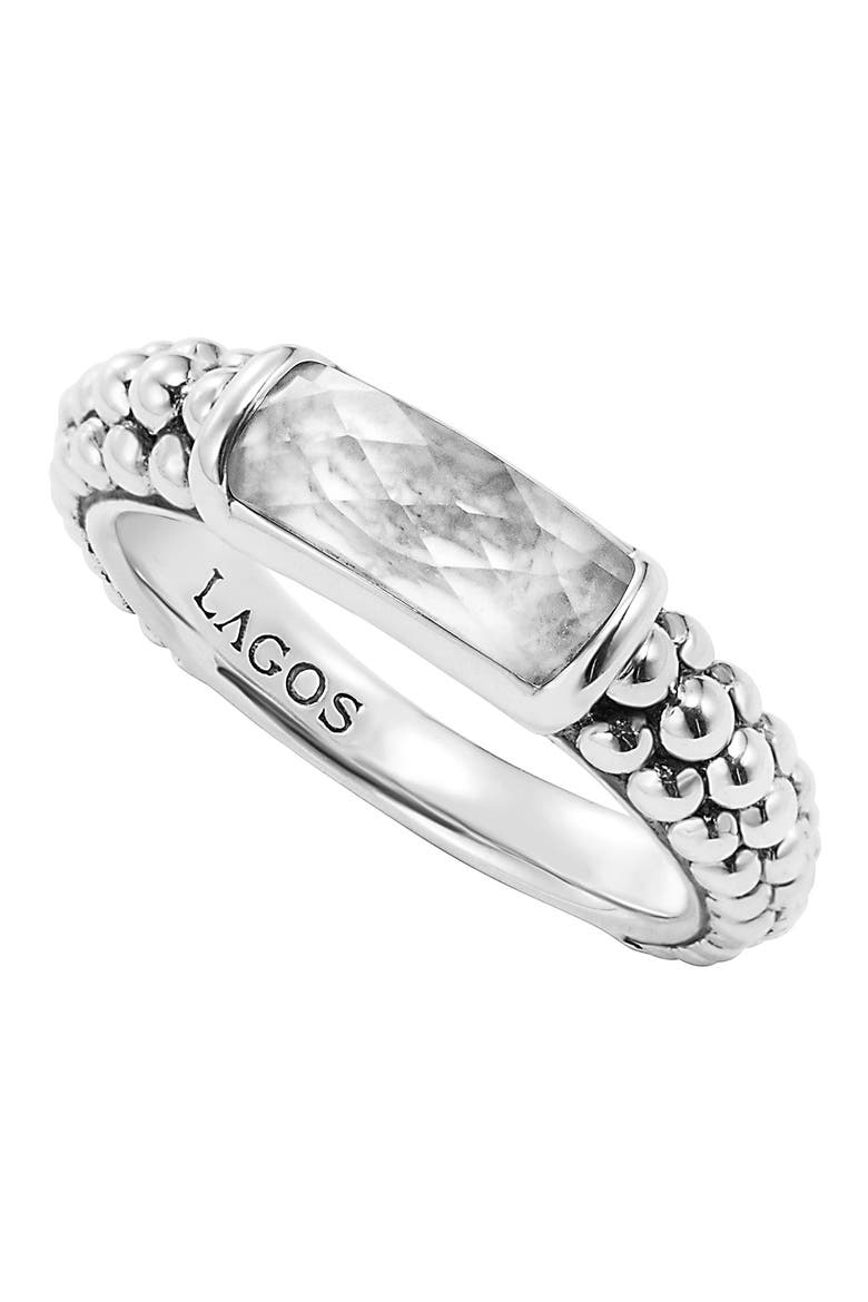 'Maya' Stackable Caviar Ring, Alternate, color, HOWLITE