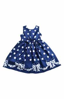JOE-ELLA Bow Dot Print Dress