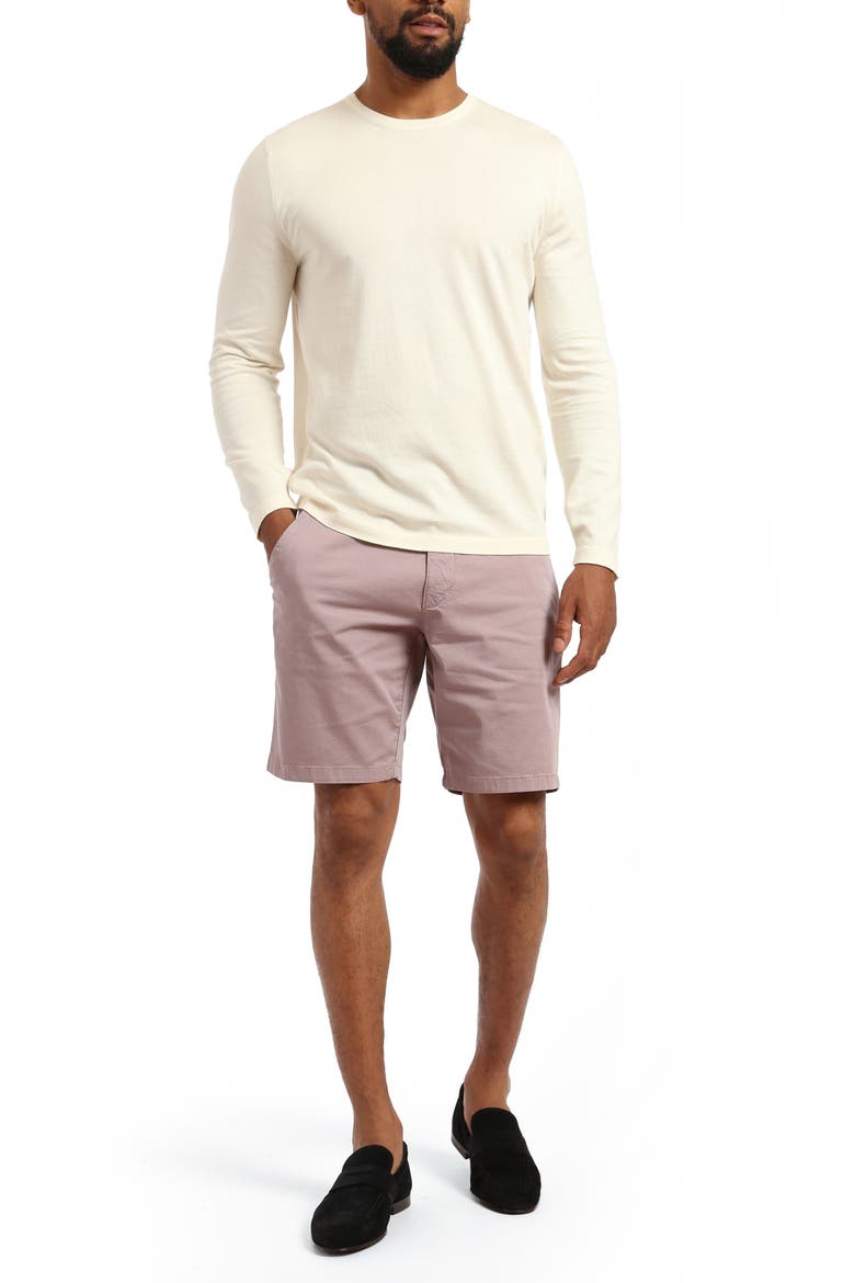 Arizona Flat Front Chino Shorts, Alternate, color, FAWN TIE PRINT
