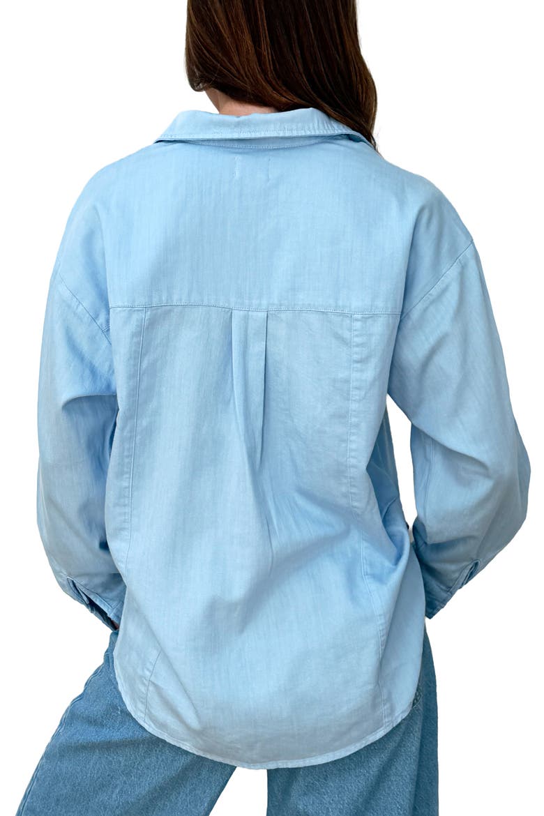 Marlow Relaxed Shirt, Alternate, color, CERULEAN