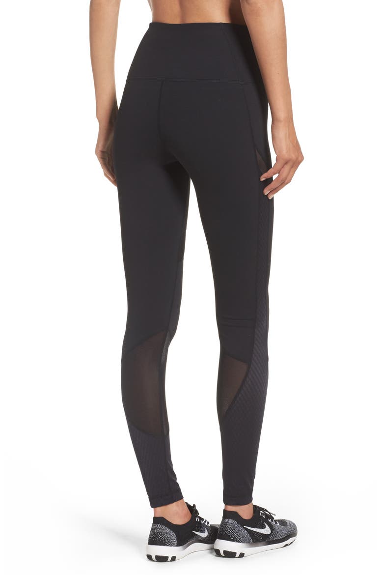 Knock Out High Waist Leggings, Alternate, color, BLACK