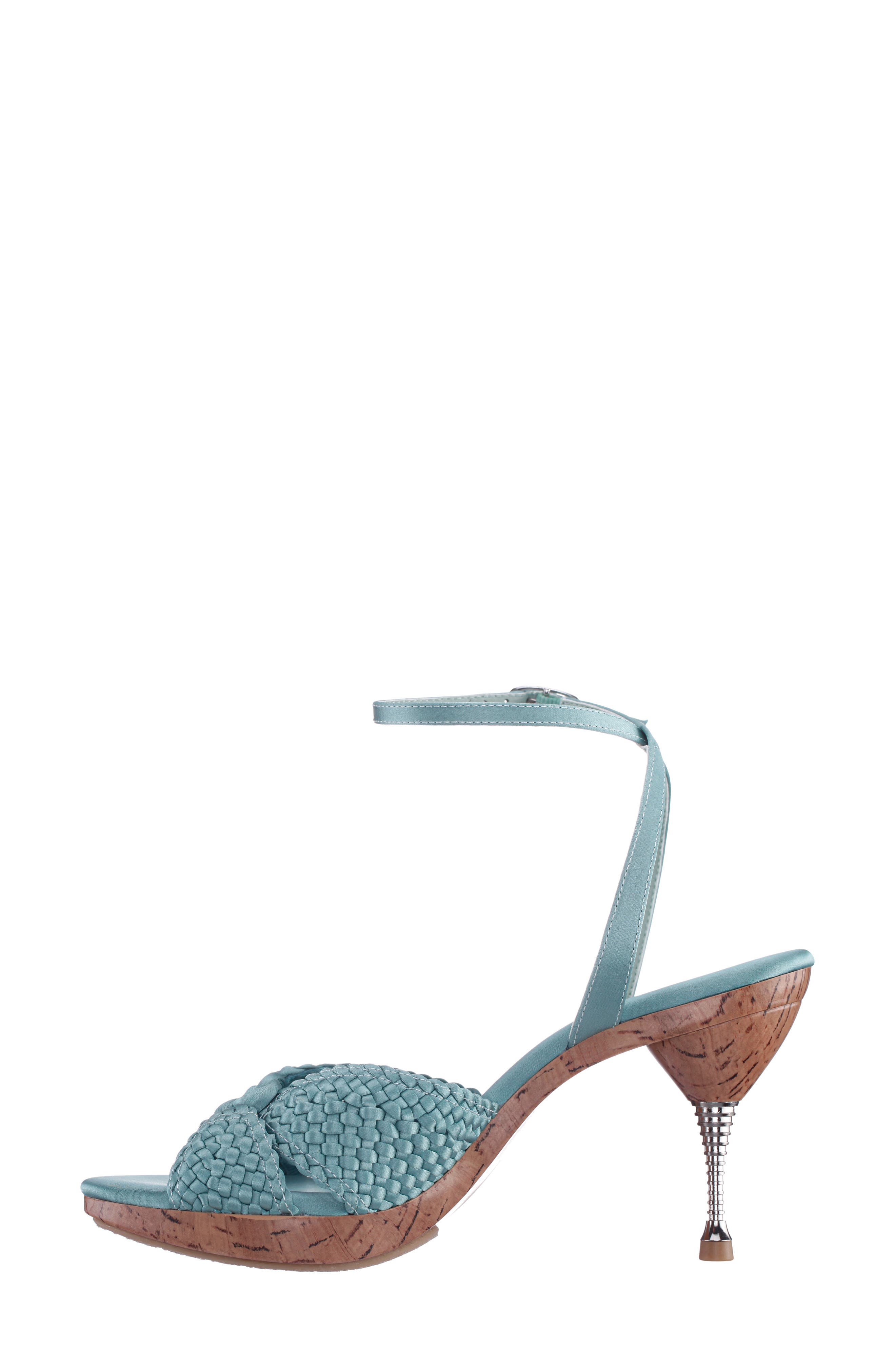 Nina Empire Ankle Strap Sandal, Alternate, color, Aqua