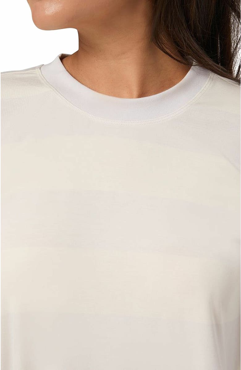 WeWoreWhat Oversized Long Sleeve Crewneck Top, Alternate, color, Cloudgry/Ivory