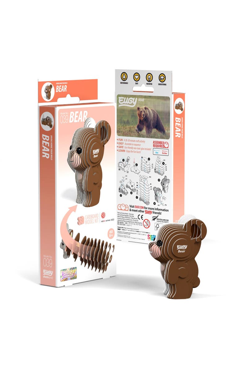 Eugy Puzzles Bear 3D Puzzle, Main, color, NO COLOR