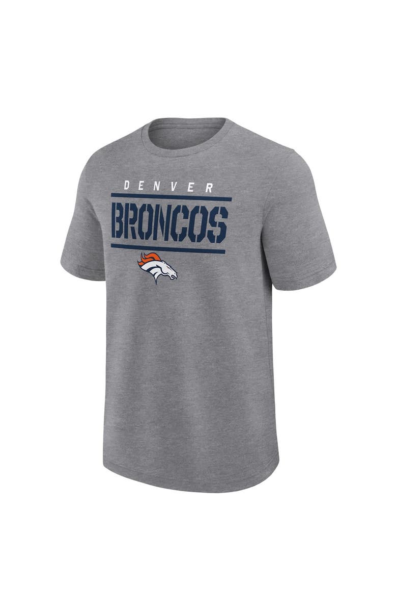 FANATICS Men's Fanatics Heather Gray Denver Broncos Big & Tall Top Notch T-Shirt, Alternate, color, 