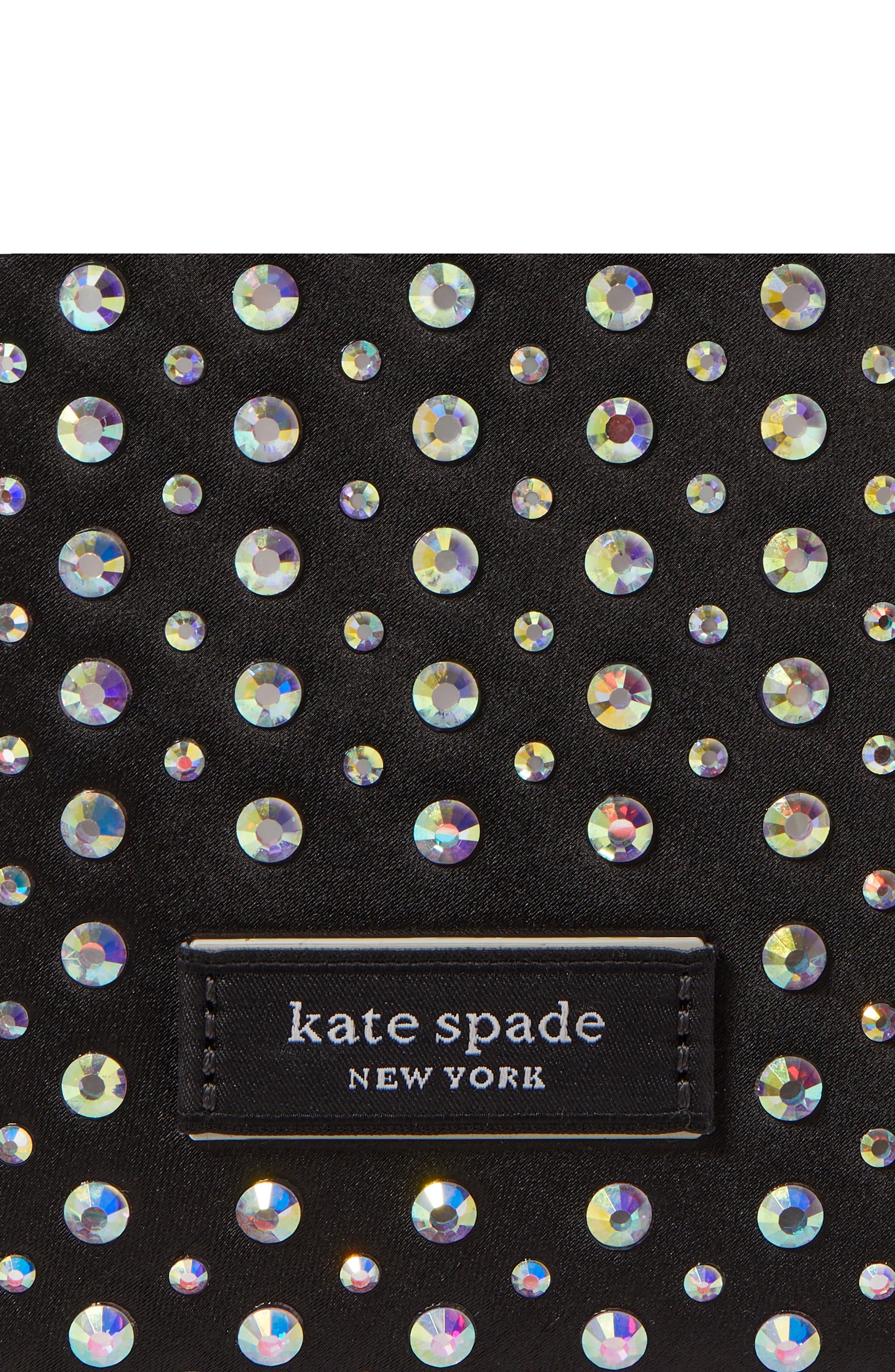 Kate Spade New York swing embellished satin phone crossbody bag, Alternate, color, 