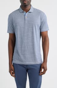 johnnie-O Thatcher Stripe Cotton Blend Polo