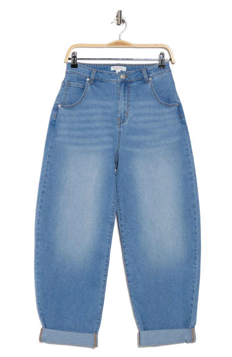 Vigoss Cuffed Baggy Jeans, Alternate, color, Medium Wash