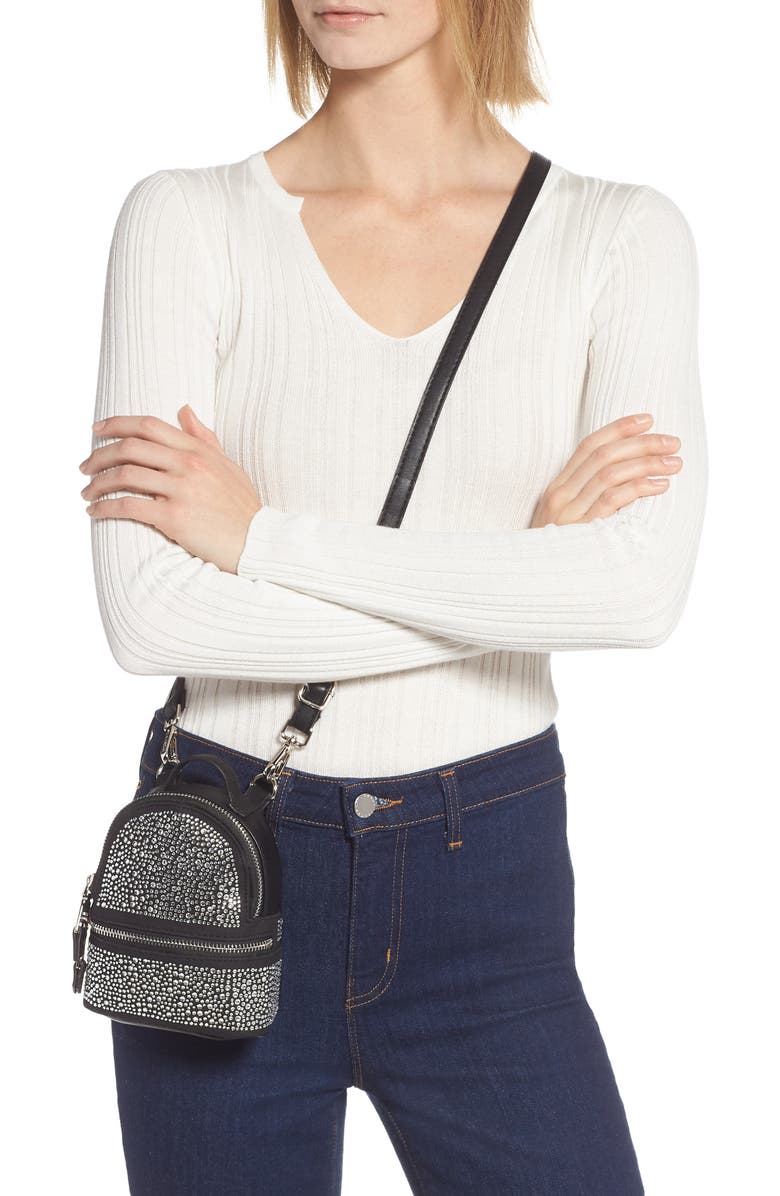 Steve Madden Micro Crystal Embellished Crossbody Bag, Alternate, color,