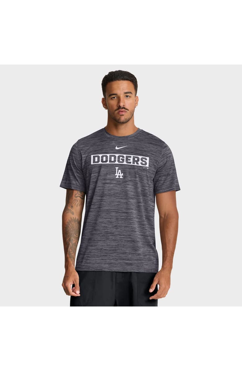 Nike Men's Nike Black Los Angeles Dodgers Velocity Dri-FIT T-Shirt, Main, color, Black