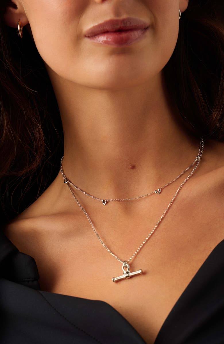 Missoma Molten Heart Mini Charm Choker, Alternate, color, Silver