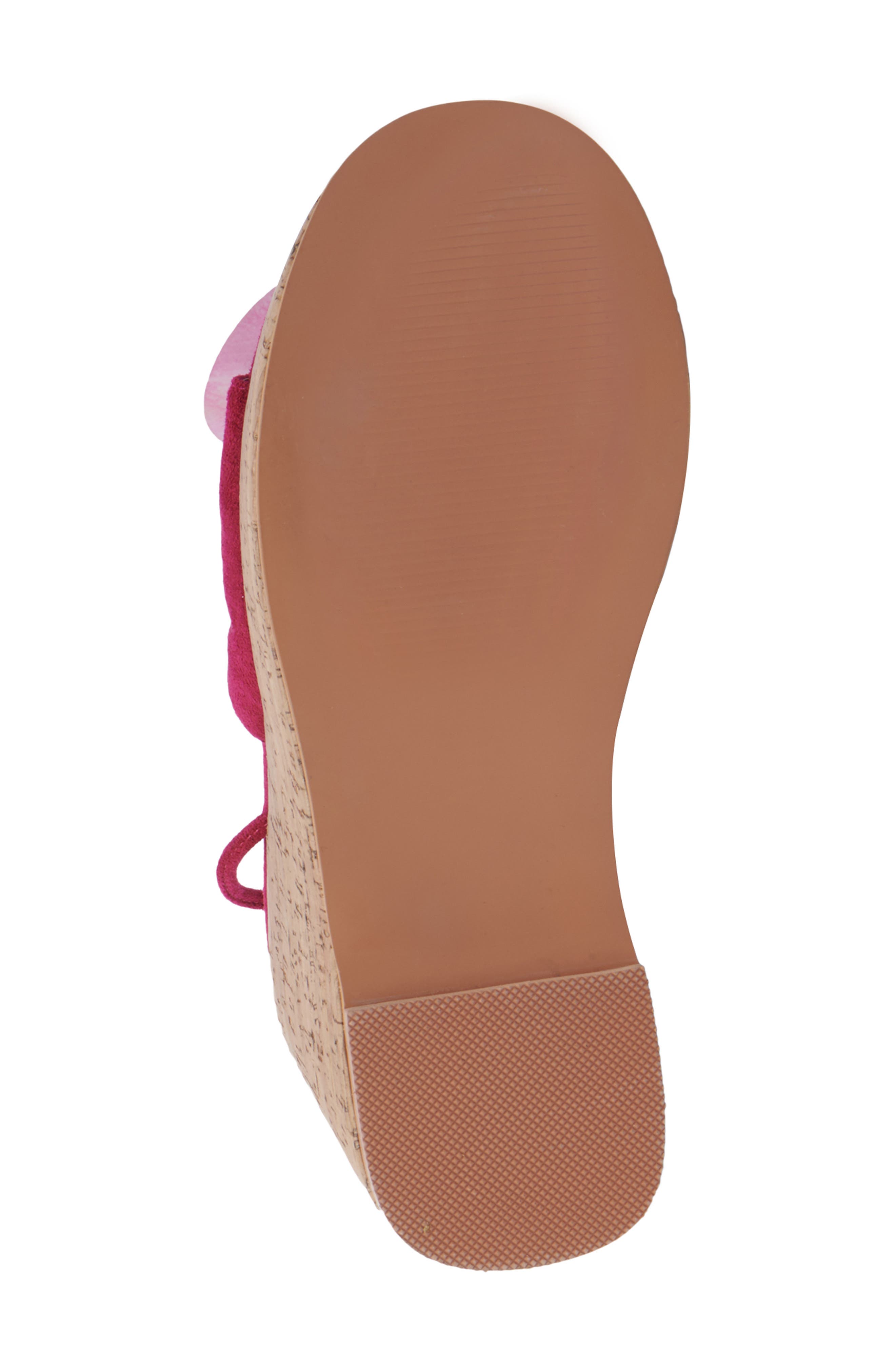 AZALEA WANG Daleyza Ankle Wrap Platform Wedge Sandal, Alternate, color, 