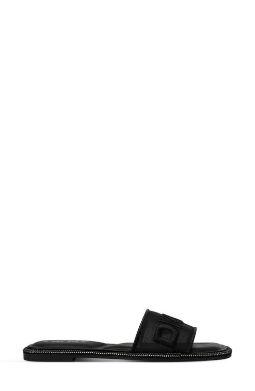 Dkny Badin Logo Slide Sandal In Black