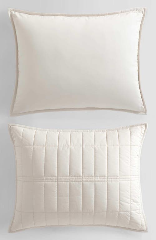 Calvin Klein Washed Percale Quilt & Shams Set In White