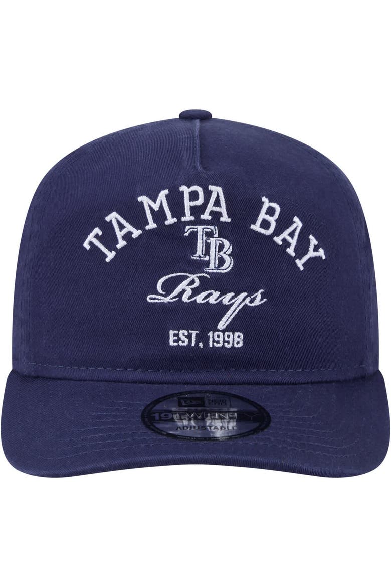 Men's New Era Navy Tampa Bay Rays Stacked 19TWENTY Adjustable Hat, Alternate, color, Navy