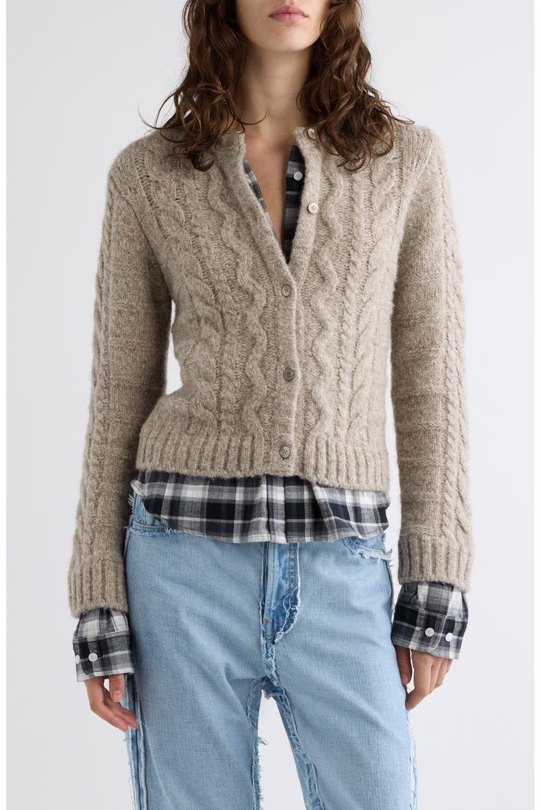 Kunch Layered Cardigan, Main, color, MEDIUM BEIGE