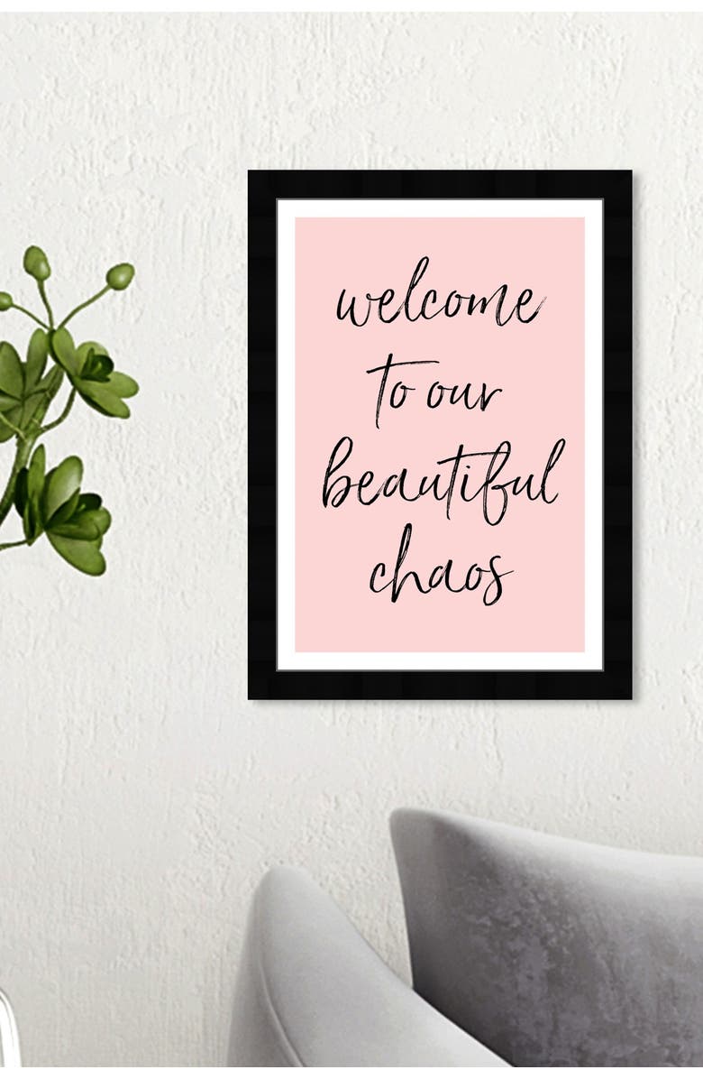 Wynwood Studio Beautiful Chaos Pink Framed Wall Art, Alternate, color,