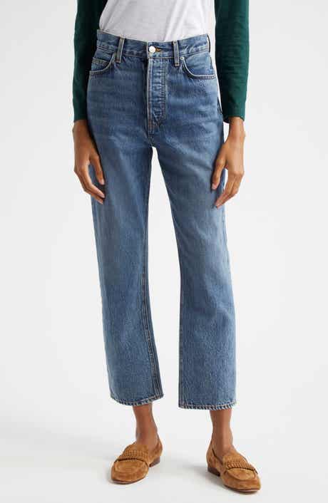Veronica Beard Daniela High Waist Straight Leg Ankle Jeans