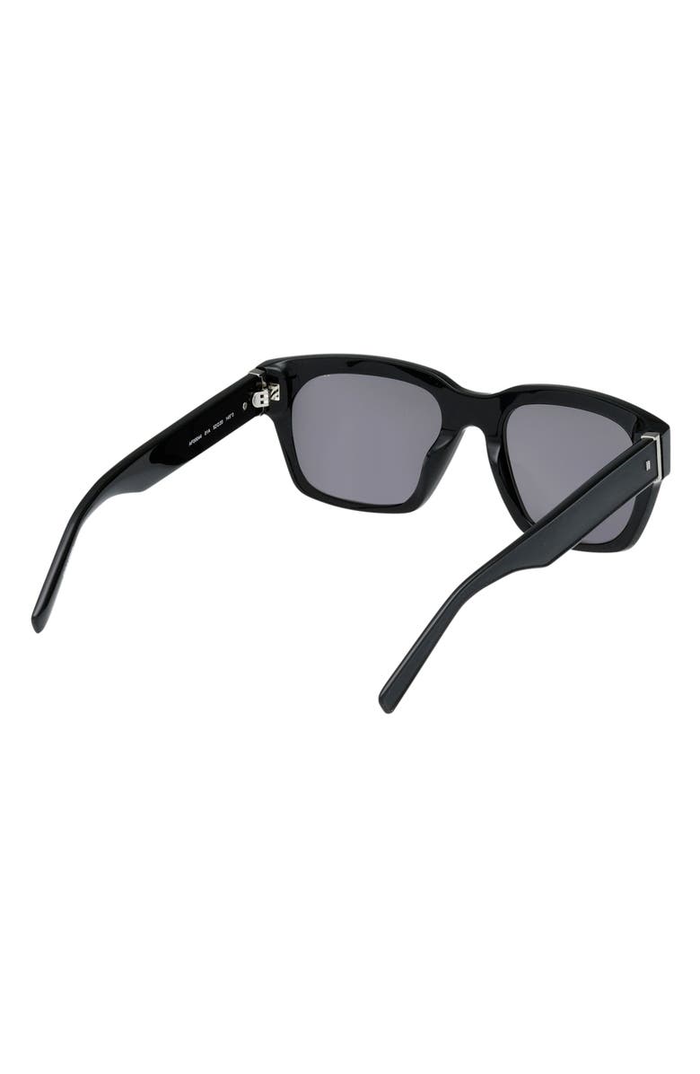 ABERCROMBIE & FITCH 52mm Square Sunglases, Alternate, color, Shiny Black / Smoke