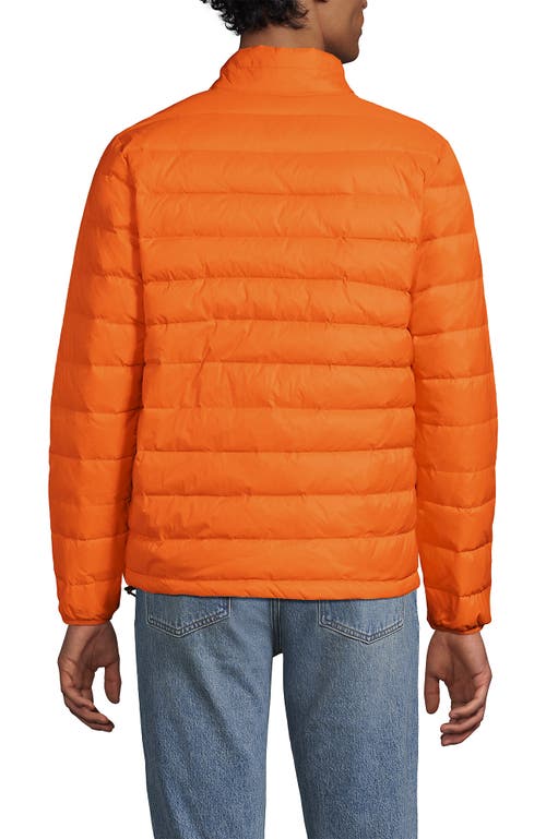 Lands' End Wanderweight Ultralight Packable Down Jacket In Orange