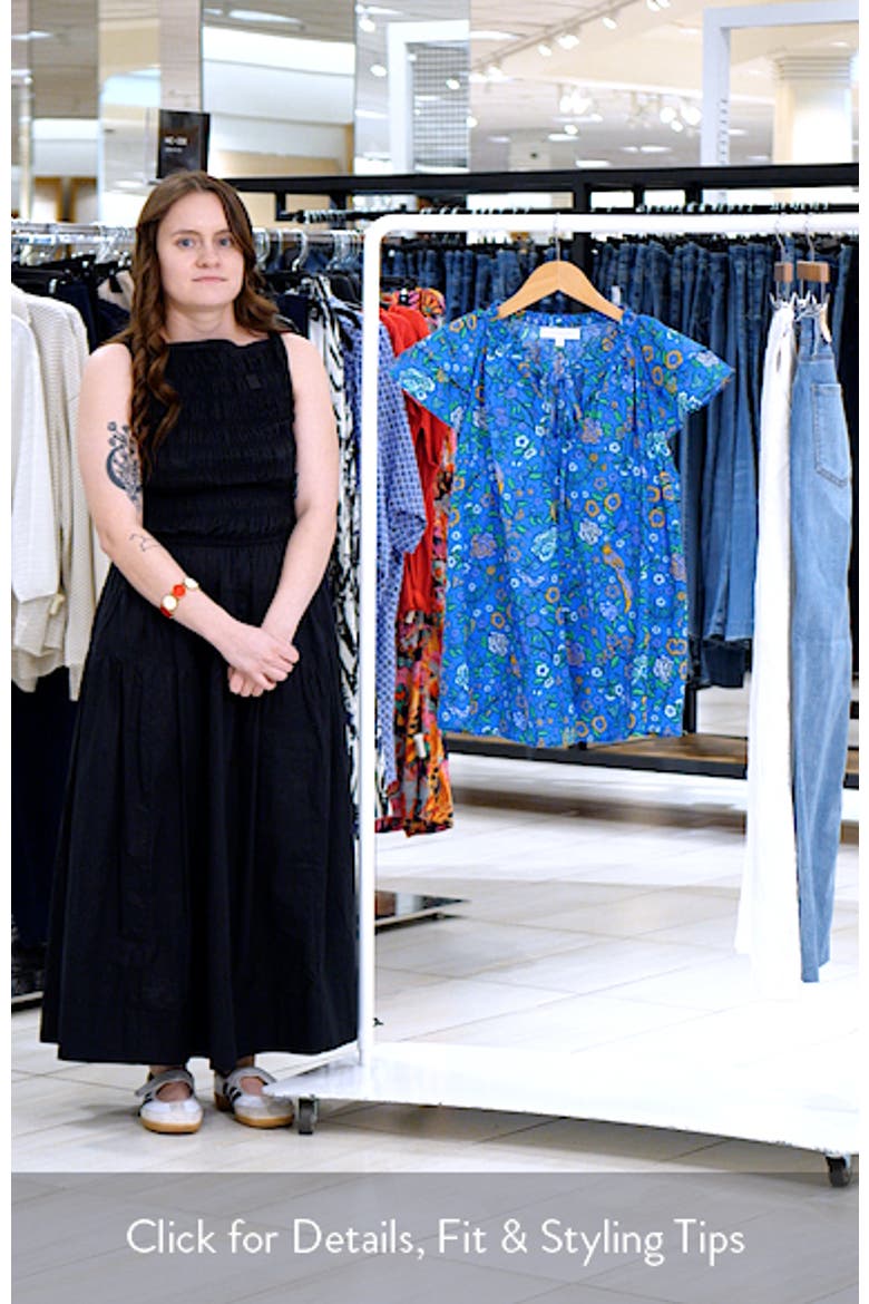 Floral Ruffle Cap Sleeve Top video