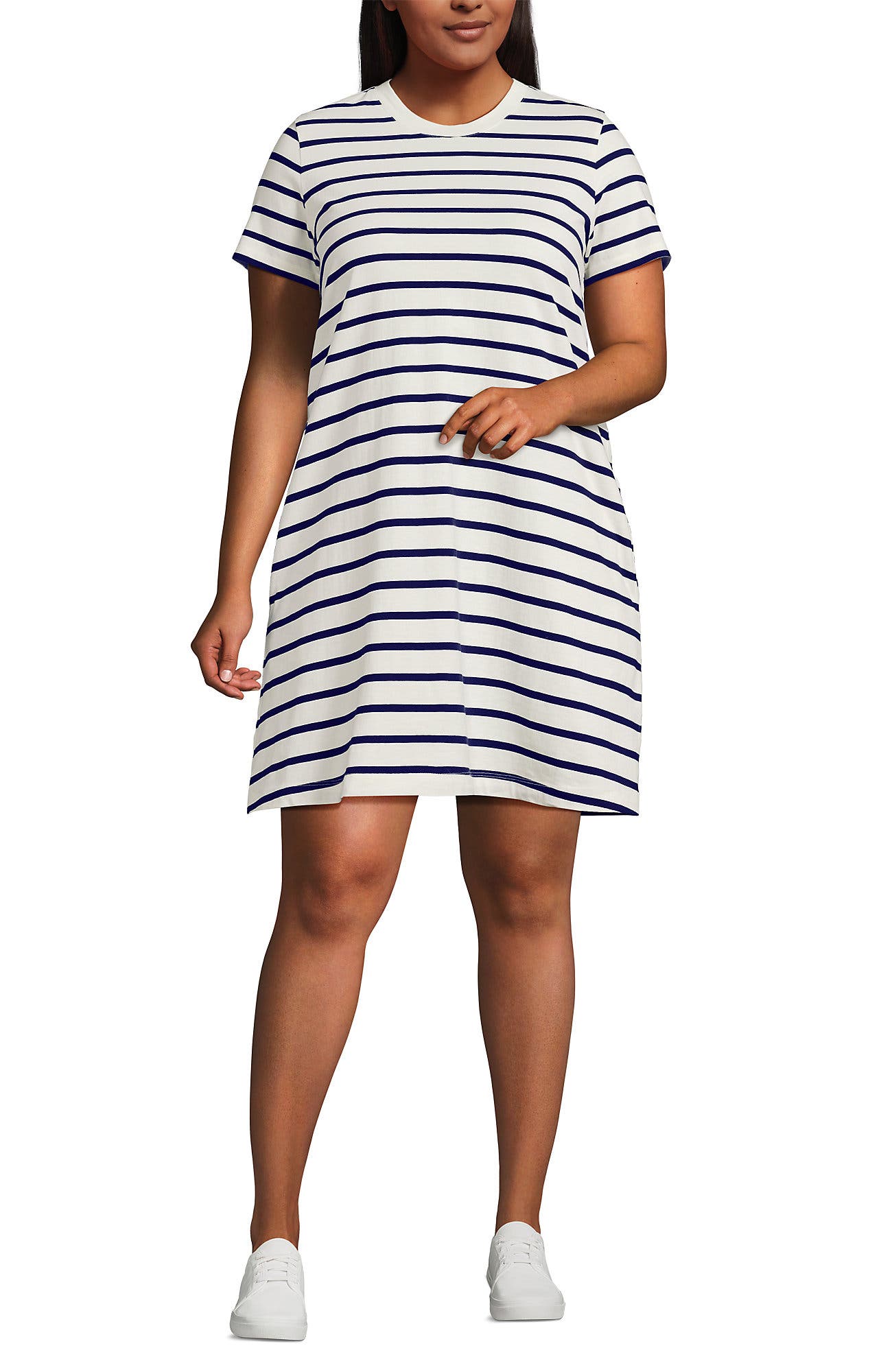 Ivory/Deep Sea Spaced Stripe