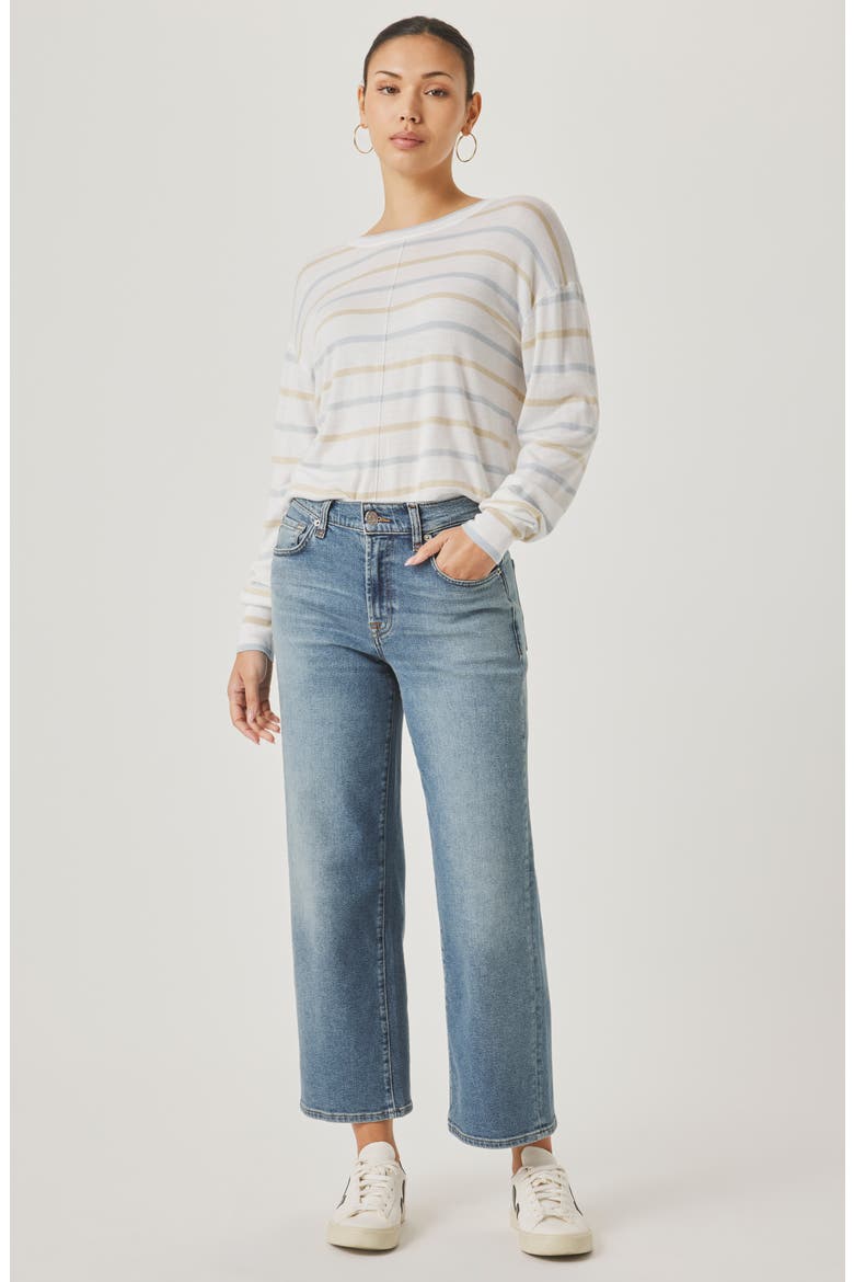Finn Stripe Sweater, Alternate, color, WHITE/ MULTI