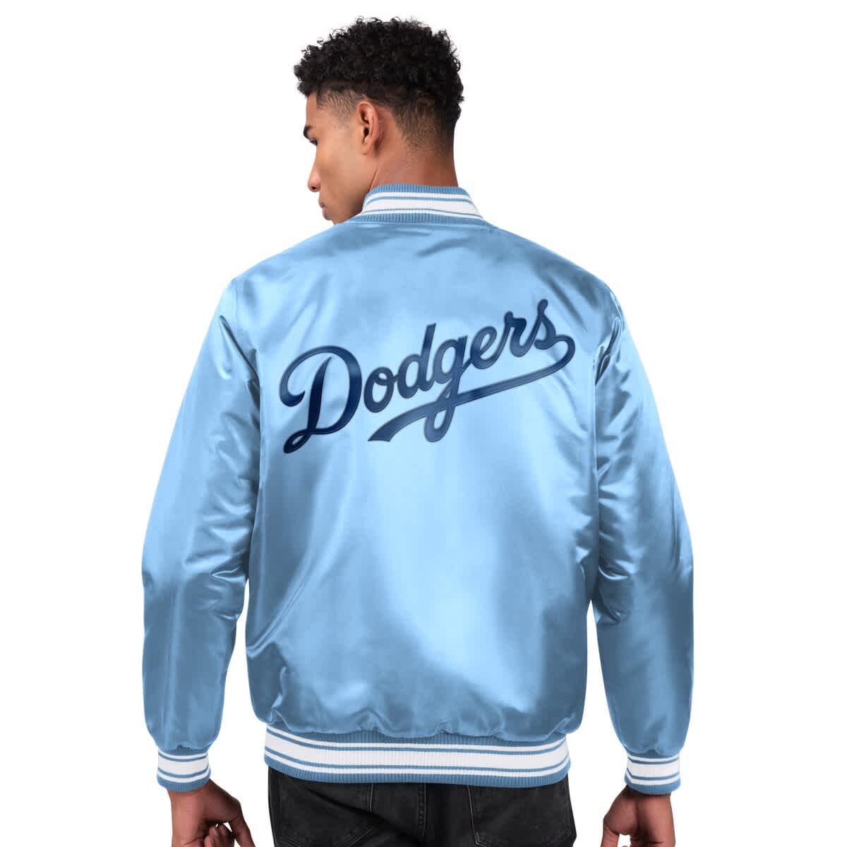 Men's Starter Light Blue Los Angeles Dodgers Locker Room Satin