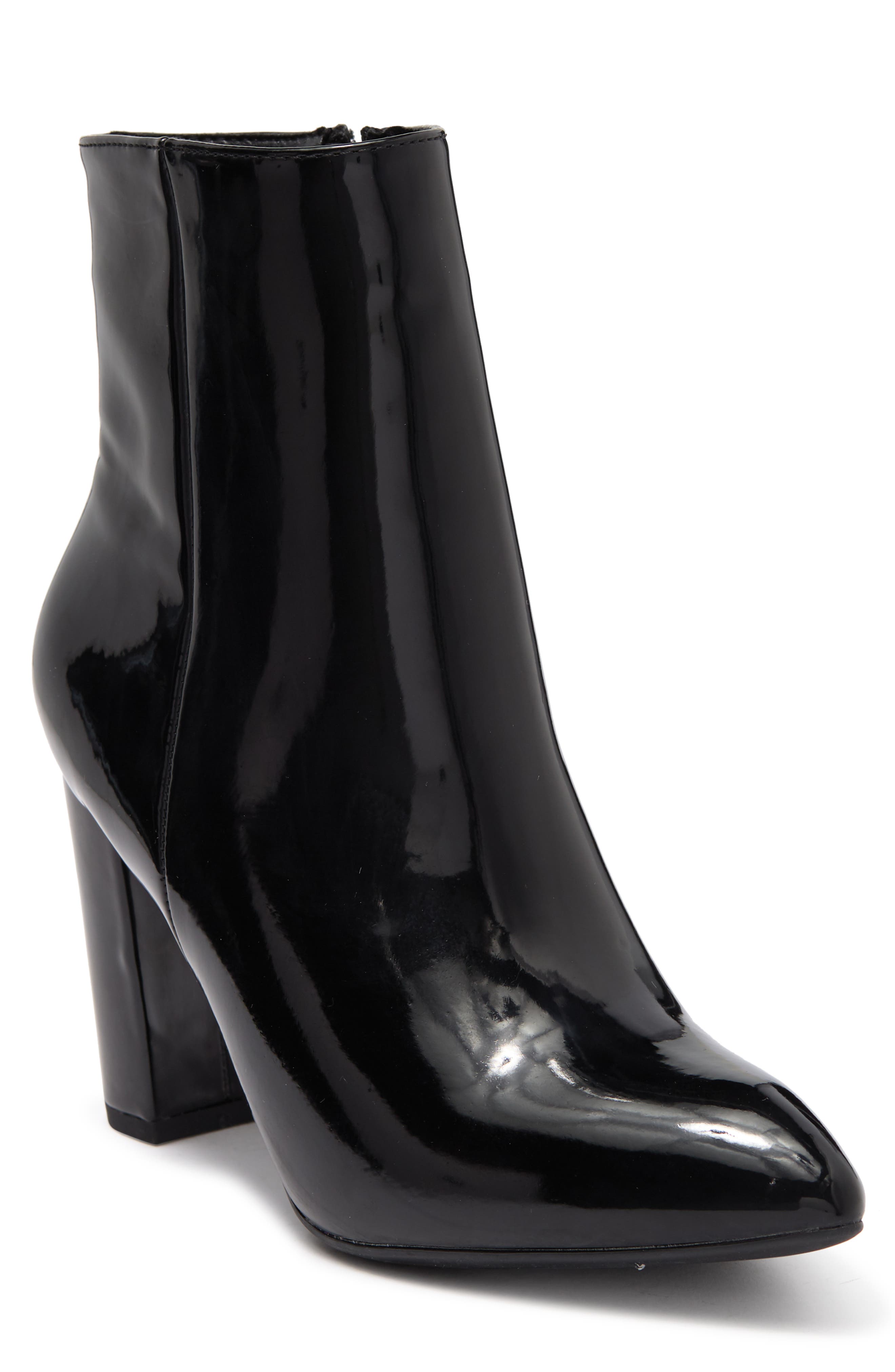 TOP GUY SHOES TOP GUY Brazil Patent Block Heel Bootie, Main, color, 