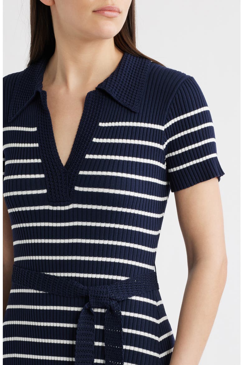 Stripe Ribbed Sweater Dress, Alternate, color, NAVY STRIPE