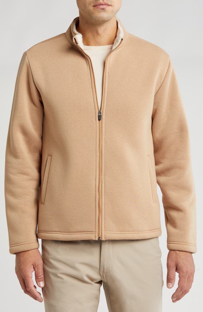 Vintage 1946 Faux Shearling Lined Zip Jacket, Main, color,