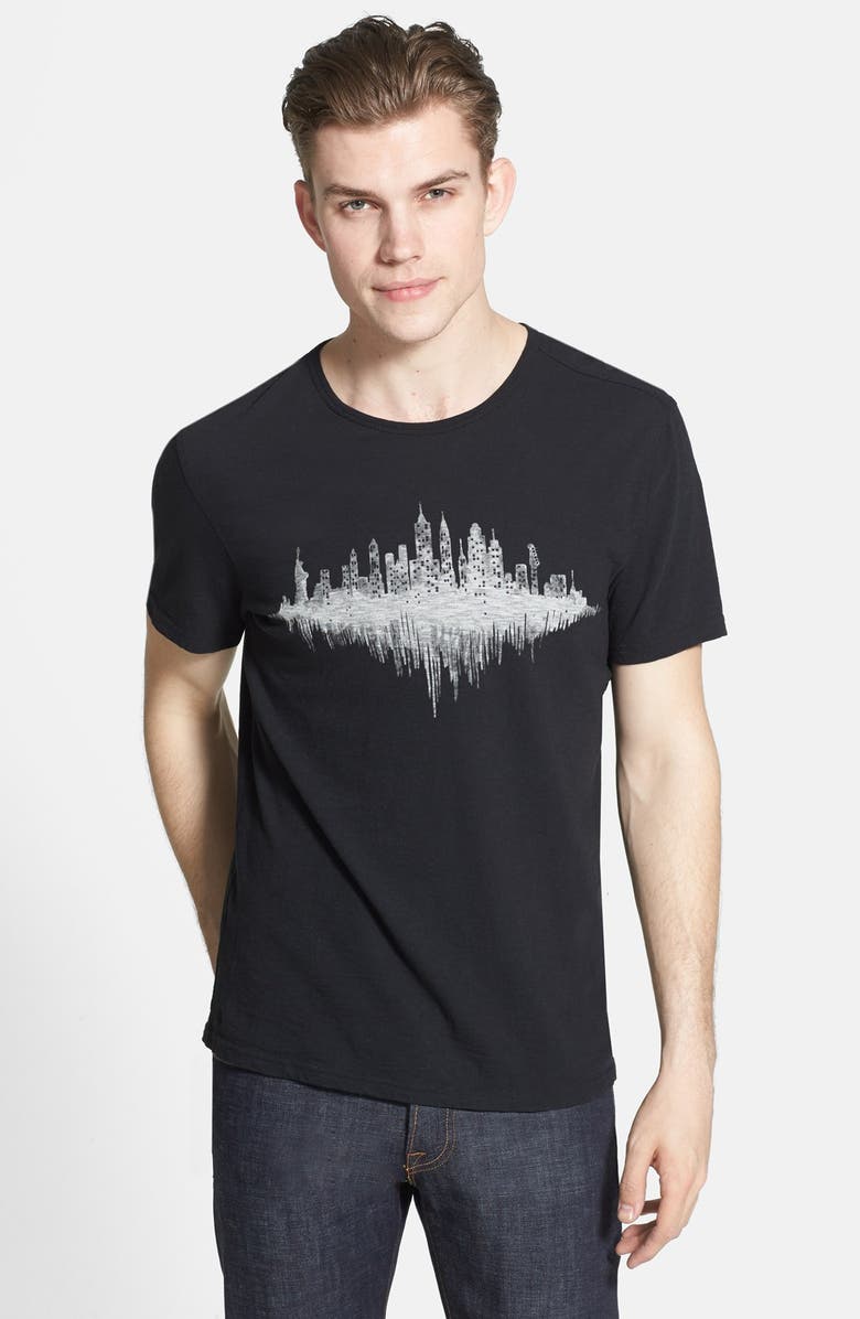 John Varvatos Star USA 'New York City Skyline' Trim Fit Graphic T-Shirt, Main, color, 