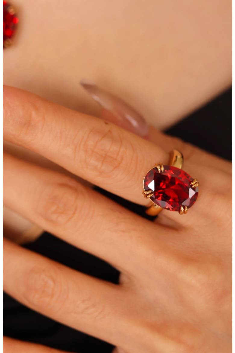Cherry Glow Ring, Alternate, color, Red & Gold