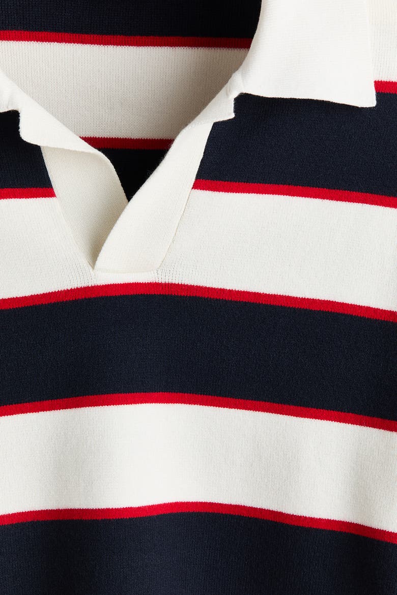 Relaxed Fit Polo Shirt, Alternate, color, Navy blue/striped