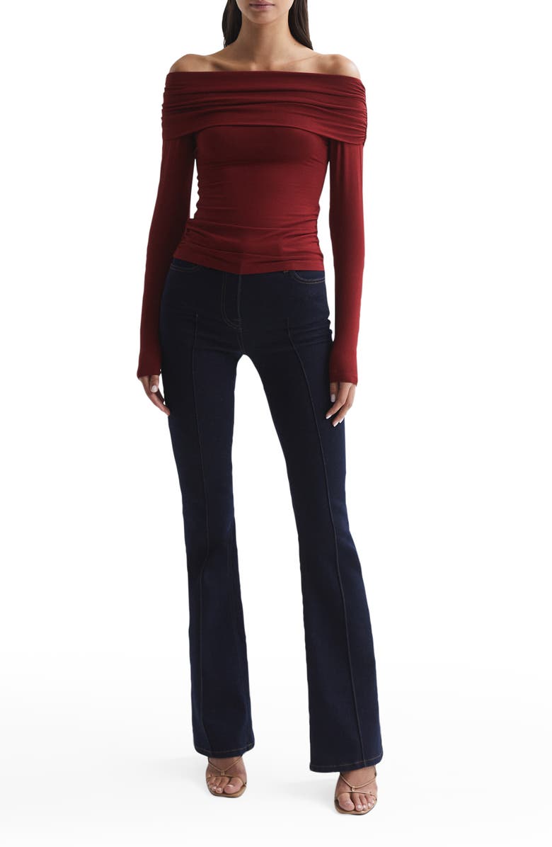 Reiss Hudson Off the Shoulder Long Sleeve Top, Alternate, color,