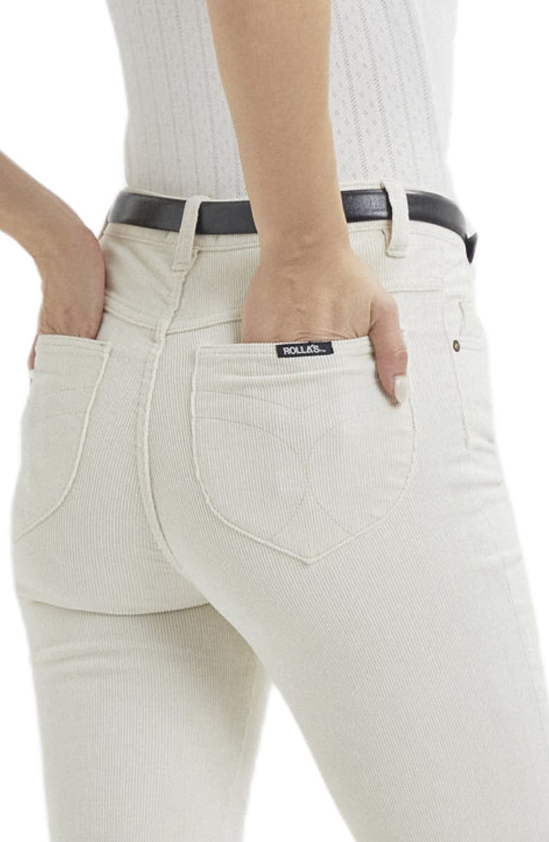 Rolla’s Eastcoast Flare Leg Corduroy Pants, Alternate, color, Vanilla Cord