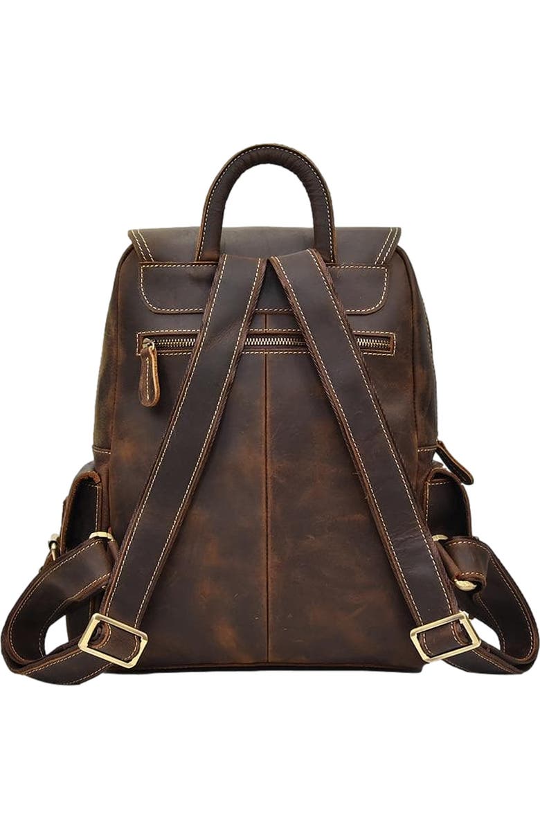 STEEL HORSE LEATHER The Freja Backpack | Handcrafted Leather Backpack, Alternate, color, Dark Brown