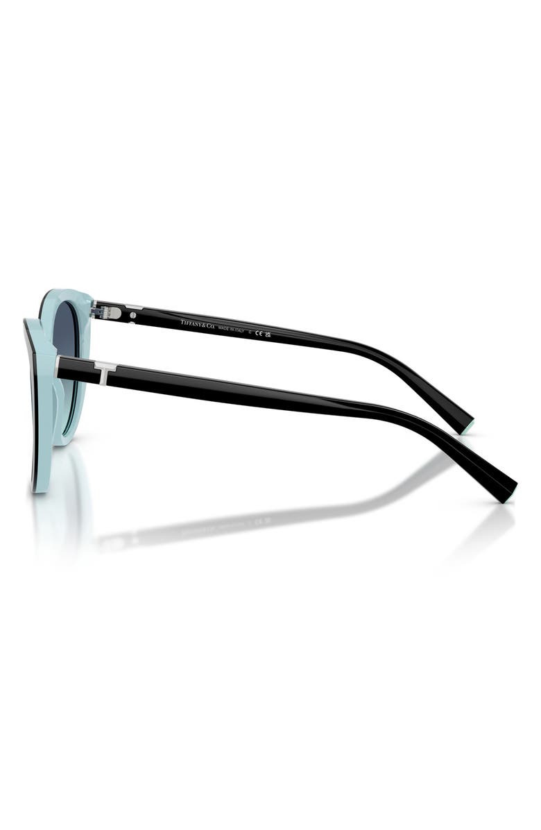 Tiffany & Co. 56mm Cat Eye Sunglasses, Alternate, color, Black On Tiffany Blue / Azure