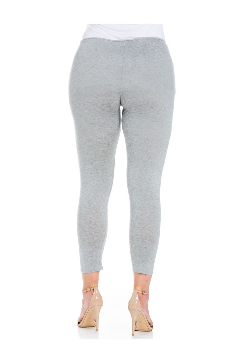 24seven Comfort Apparel Stretch Ankle Length Leggings, Alternate, color, Heather