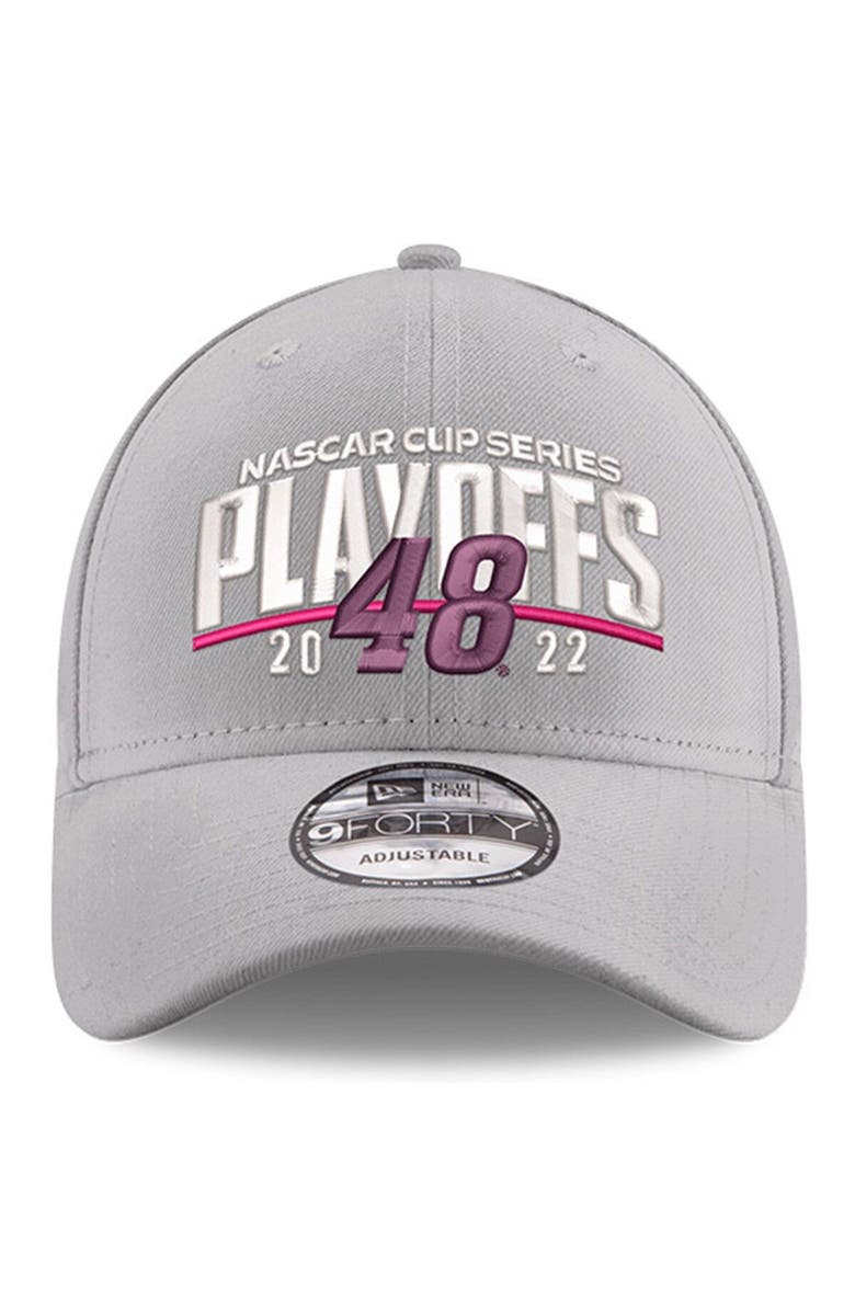 New Era Men's New Era Gray Alex Bowman 2022 NASCAR Cup Series Playoffs 9FORTY Adjustable Hat, Alternate, color, 