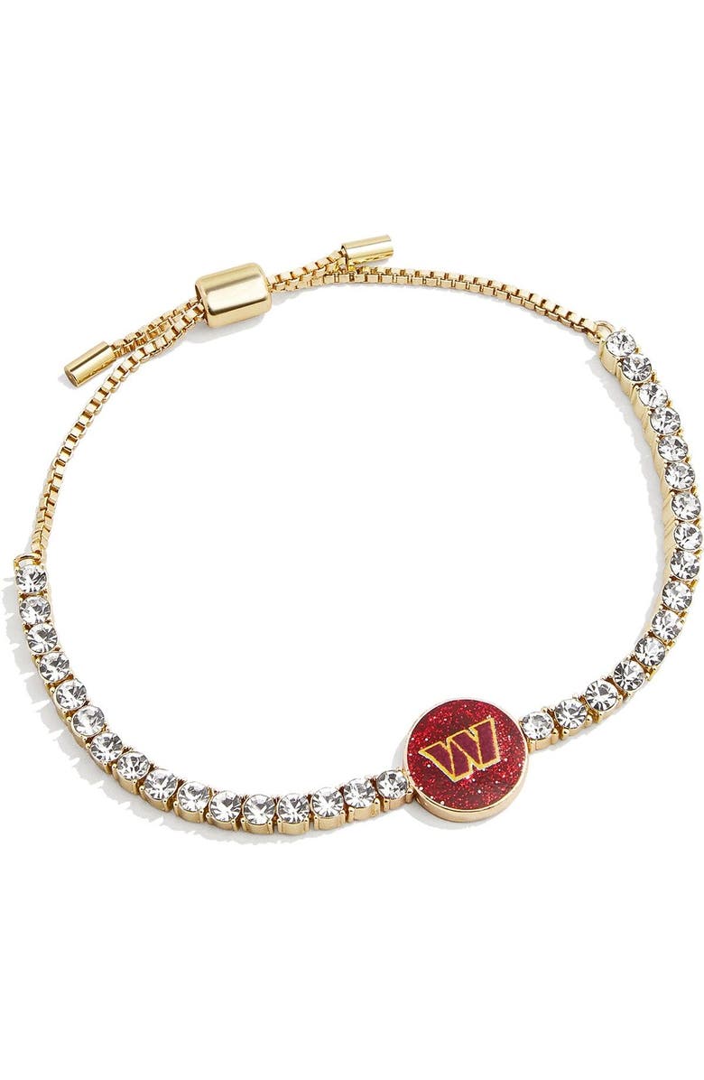 BaubleBar Women's BaubleBar Gold Washington Commanders Pull-Tie Tennis Bracelet, Main, color,