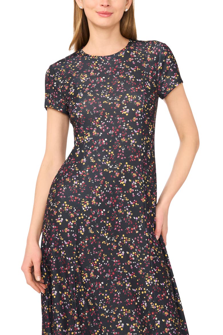 Cap Sleeve Midi Dress, Alternate, color, SUPER LEMON