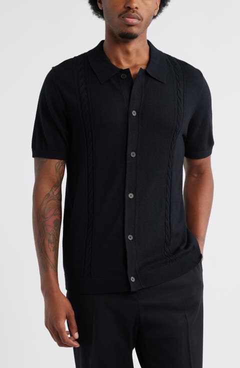 Cable Detail Short Sleeve Cardigan