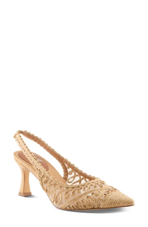 Occitania Slingback Pointed Cap Toe Pump (Women)