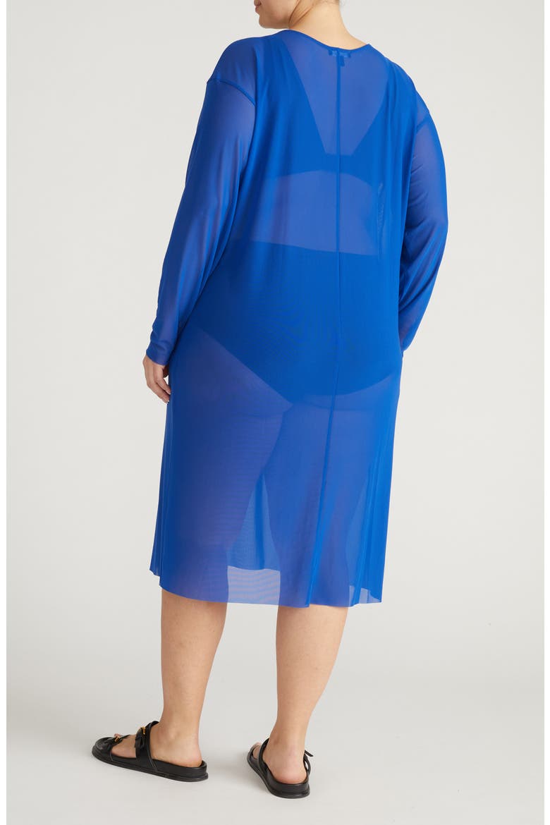 Thames Fog Sheer Dress, Alternate, color, ULTRAMARINE