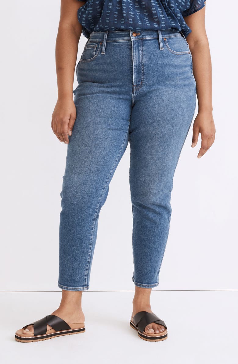 Madewell Curvy High Waist Ankle Stovepipe Jeans, Alternate, color,