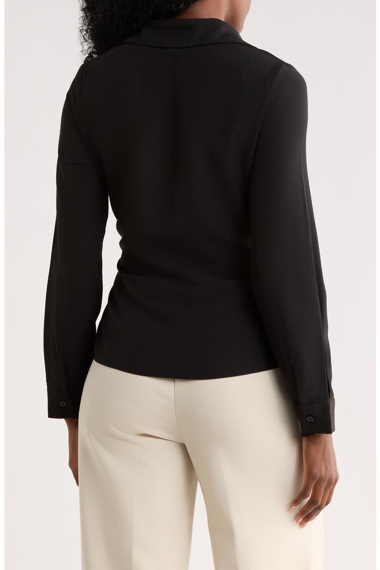 Side Bow Shirt, Alternate, color, BLACK