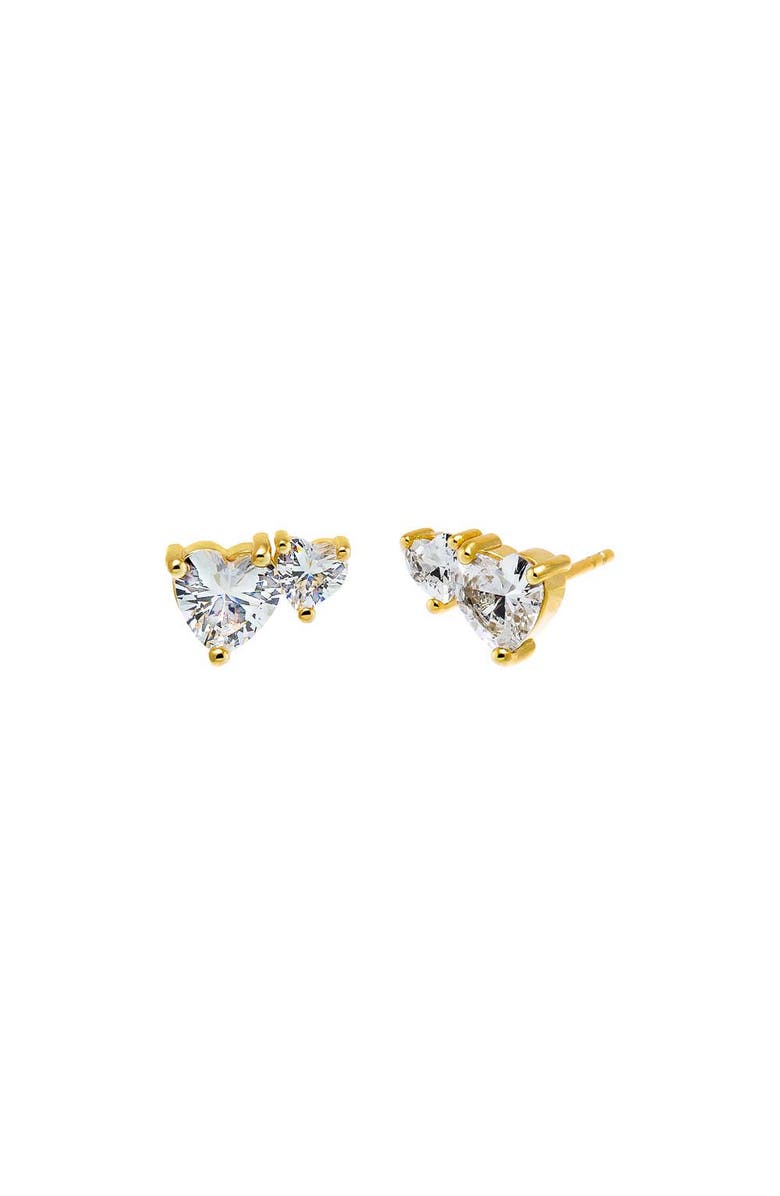 BY ADINA EDEN Multi CZ Heart Stud Earring, Main, color, 